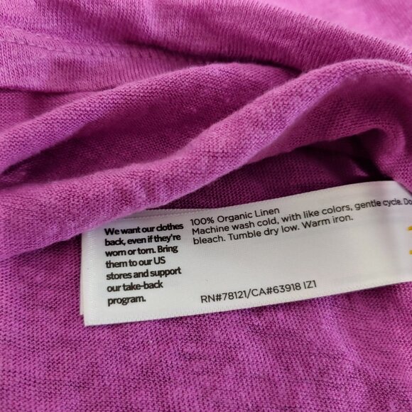 Eileen Fisher Short Sleeve Organic Linen T Shirt - Picture 6 of 6